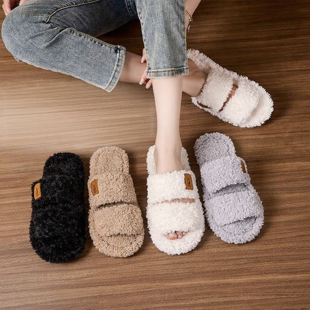 Women's AutumnWinter IndoorOutdoor Fleece-Lined Warm Non-Slip Slippers
